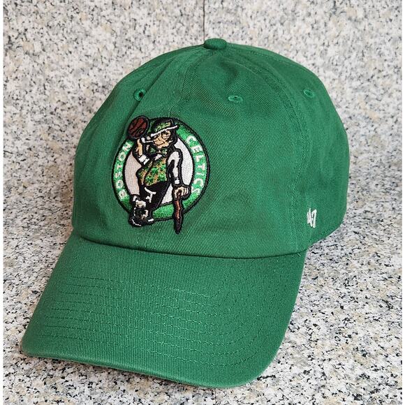 Hat Boston Celtics '47 Brand One Size Adjustable Green Cap Basketball Logo - Picture 1 of 7